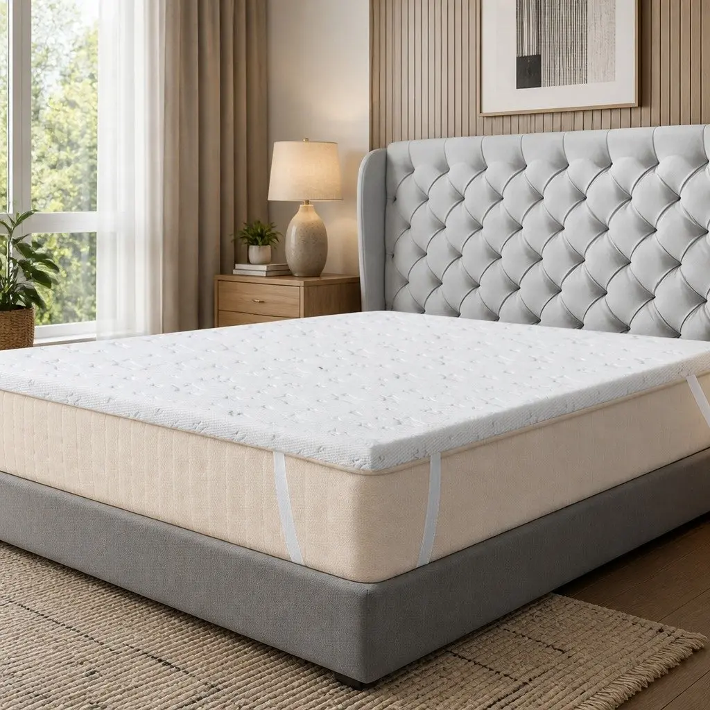 Memory Foam Mattress Topper King Single 5cm Dual Layer Cooling Gel Bamboo Charcoal