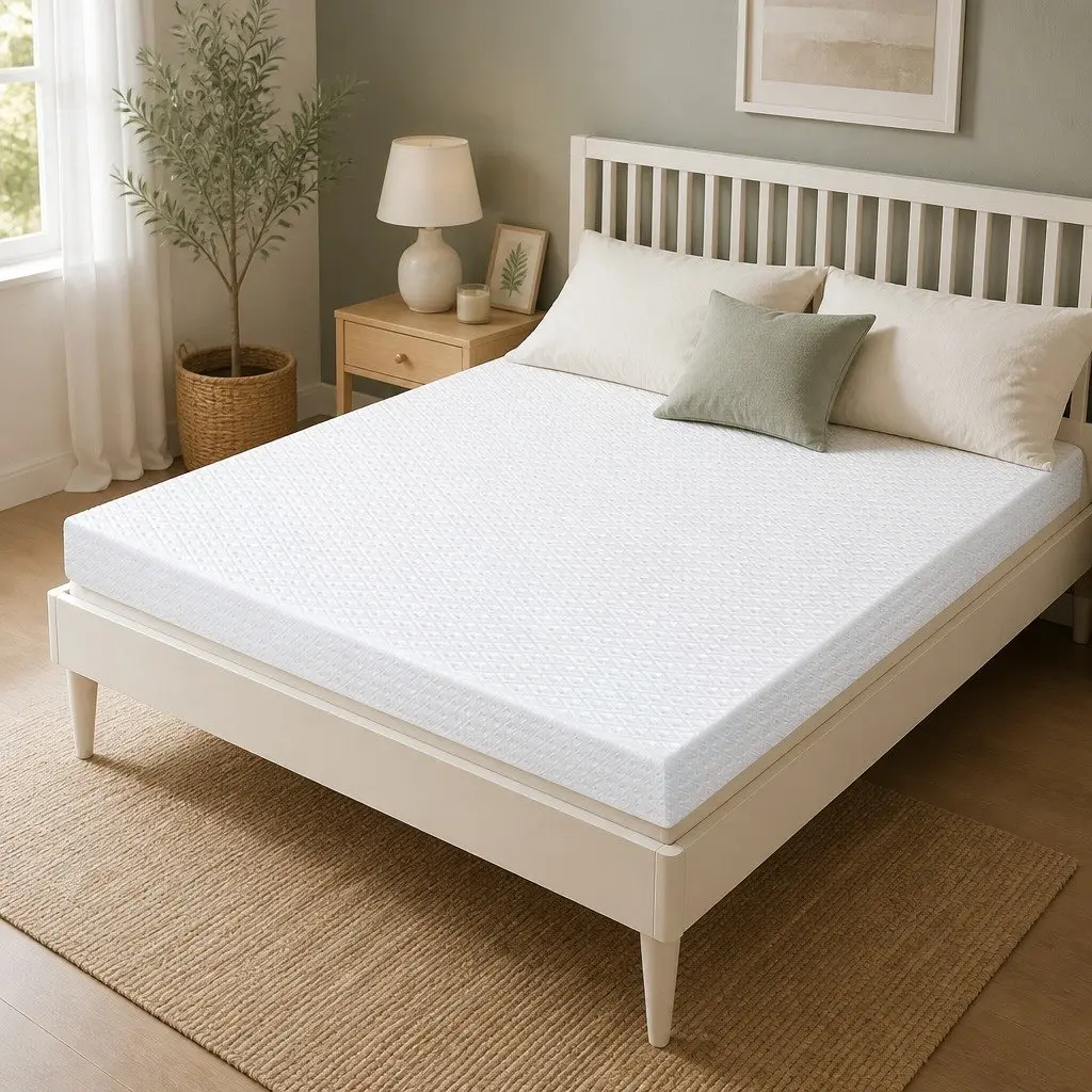Memory Foam Mattress Topper 10cm Dual-Layer Gel Bamboo Charcoal Pressure Relief