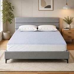Cooling Mattress Protector Waterproof Deep Pocket Fitted Cover Double Size Bed