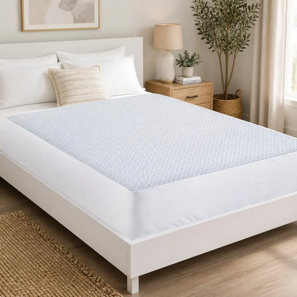 Cooling Mattress Protector Double Size Waterproof Deep Pocket Fitted Cover