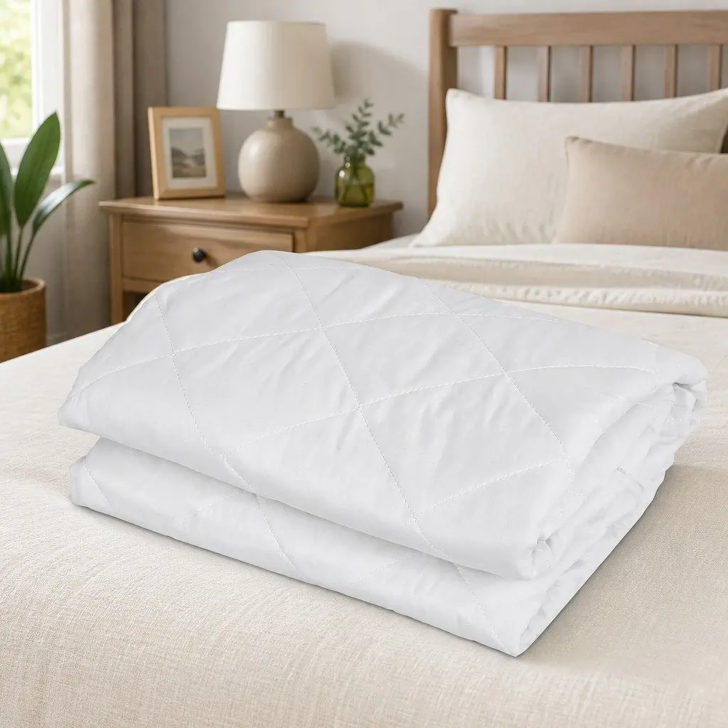 Waterproof Mattress Protector King Quilted Cotton Cover 40cm Deep Skirt