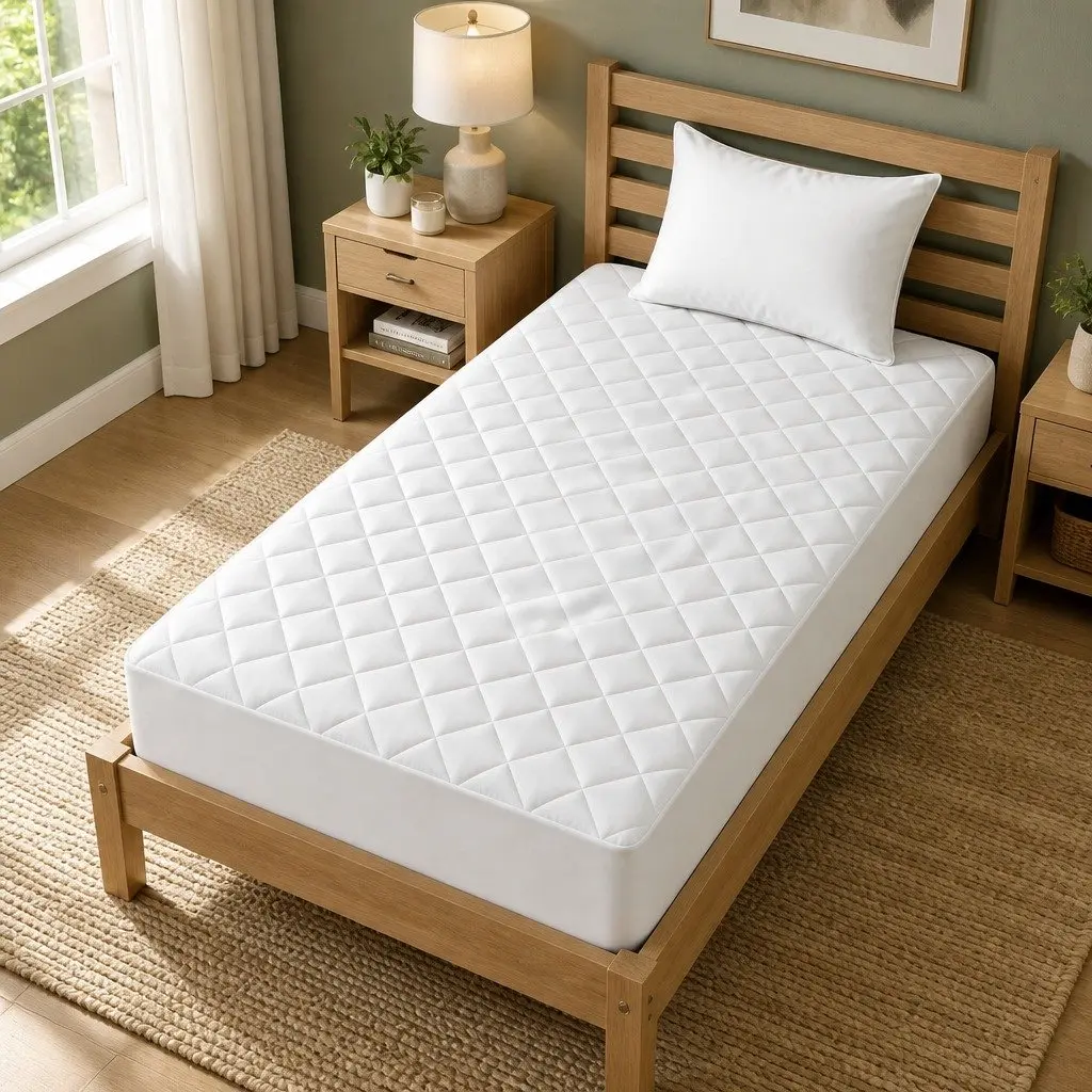 Waterproof Mattress Protector King Single 40cm Deep Fitted Quilted Cotton Cover
