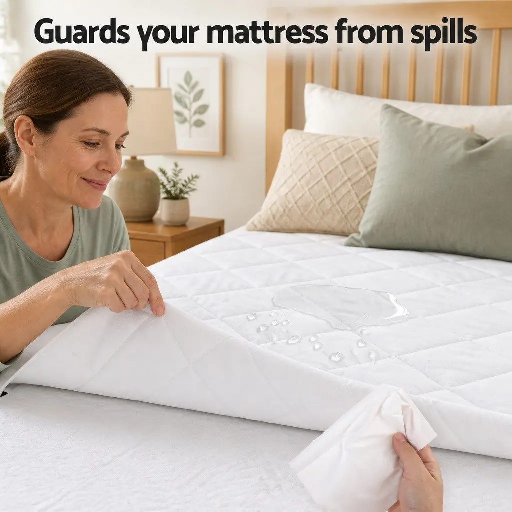 Waterproof Mattress Protector Queen Quilted Fitted Cotton Cover Deep Pocket