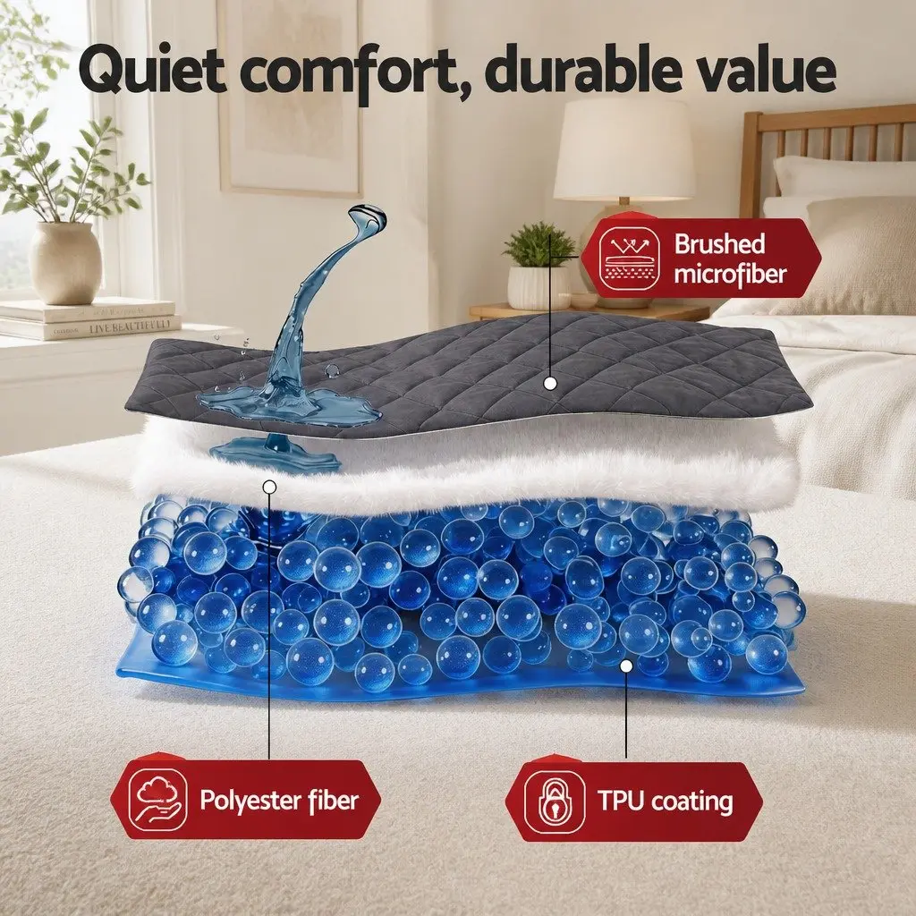 Microfiber Double Bed Mattress Protector Water-Resistant 360° Elastic Fitted