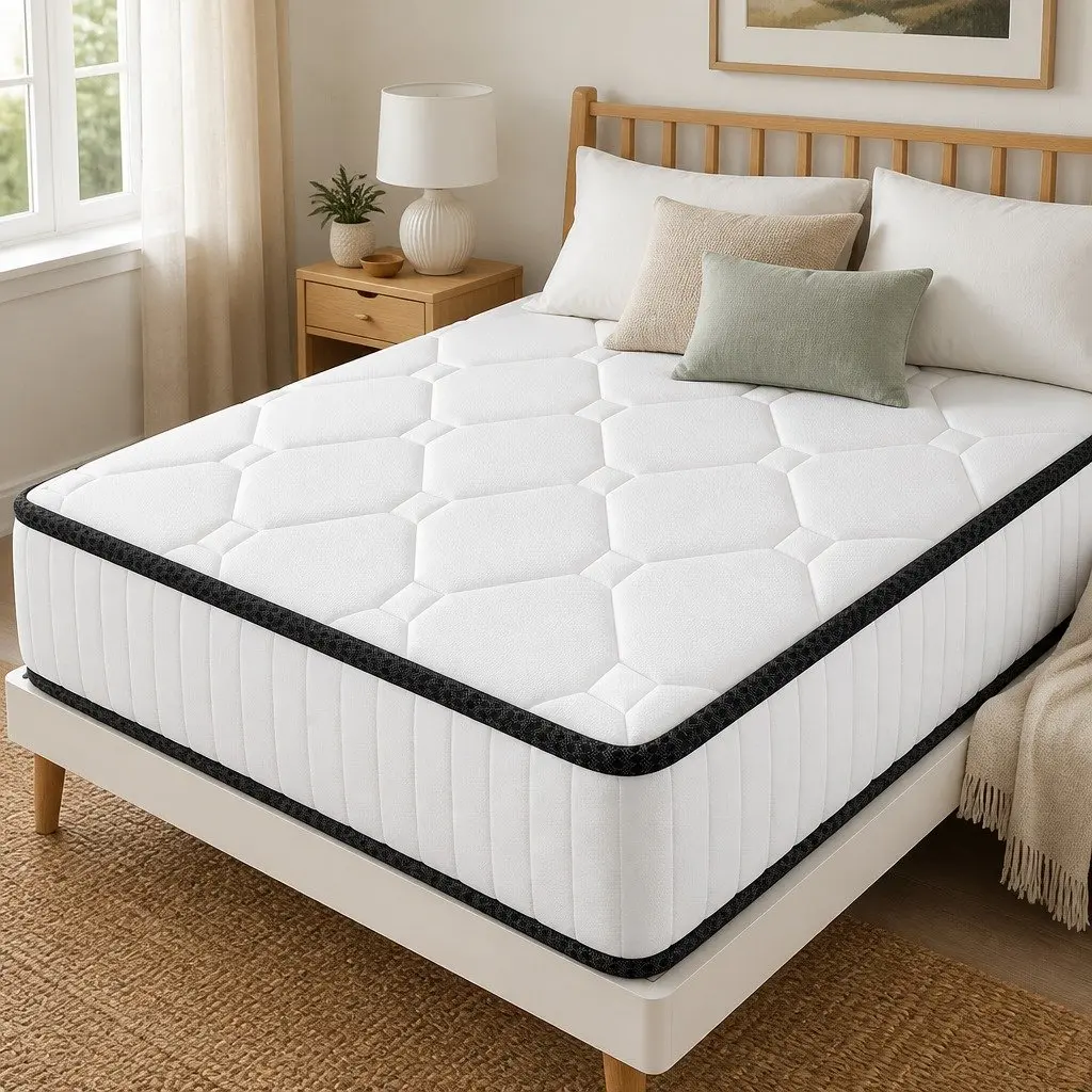 Queen Mattress 203x153cm Pocket Spring Comfort Support Hypoallergenic Dust-Mite Resistant
