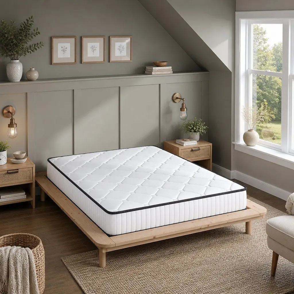 Queen Mattress 203x153cm Pocket Spring Comfort Support Hypoallergenic Dust-Mite Resistant