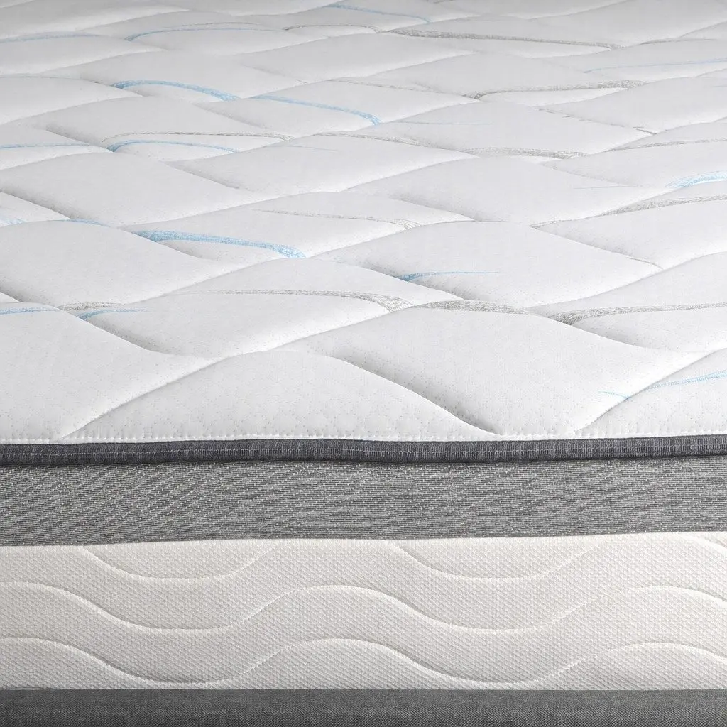 King Single Mattress 25cm Pocket Coil Medium Firm Support Hypoallergenic Breathable Foam