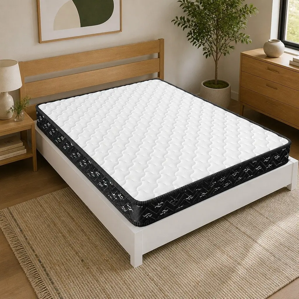 King Single Spring Mattress 16cm Bonnell Core Breathable Support Medium Soft
