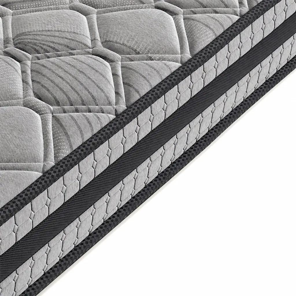 Queen Spring Mattress 22cm Medium Firm Support Pocket Coil Breathable Sleep Bed