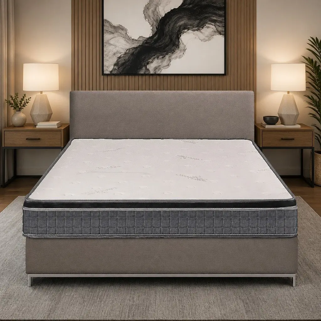 Single Bonnell Spring Mattress Medium Firmness Stitched Handles Reinforced Corners