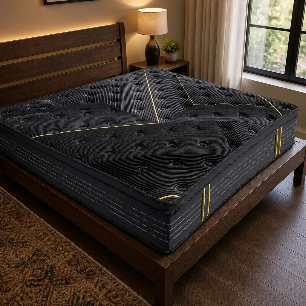 Queen Mattress Bamboo Charcoal Pocket Spring Foam Support 9 Zone Multi Point Comfort