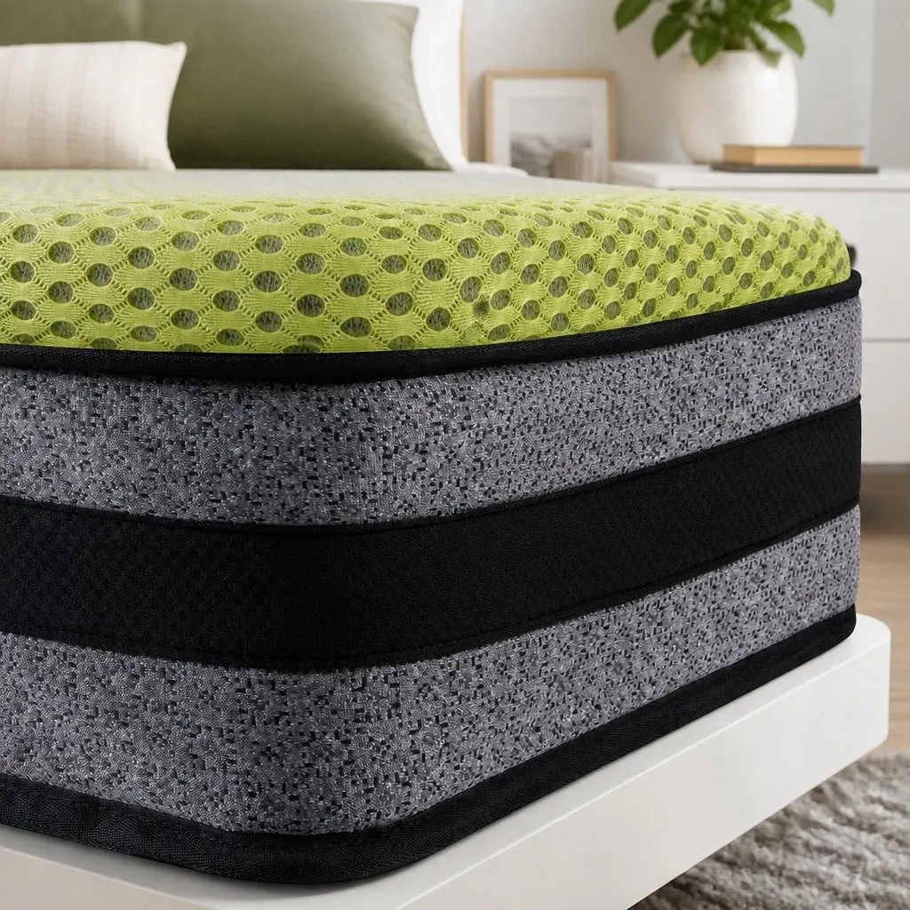 Pocket Spring Mattress King Medium-Firm Cooling Gel Memory Foam Support