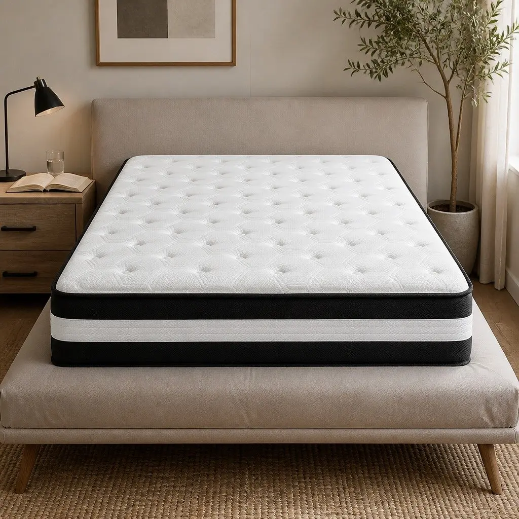 Single Mattress 90cm 25cm 5 Zone Pocket Spring Medium Firm Gel Memory Foam