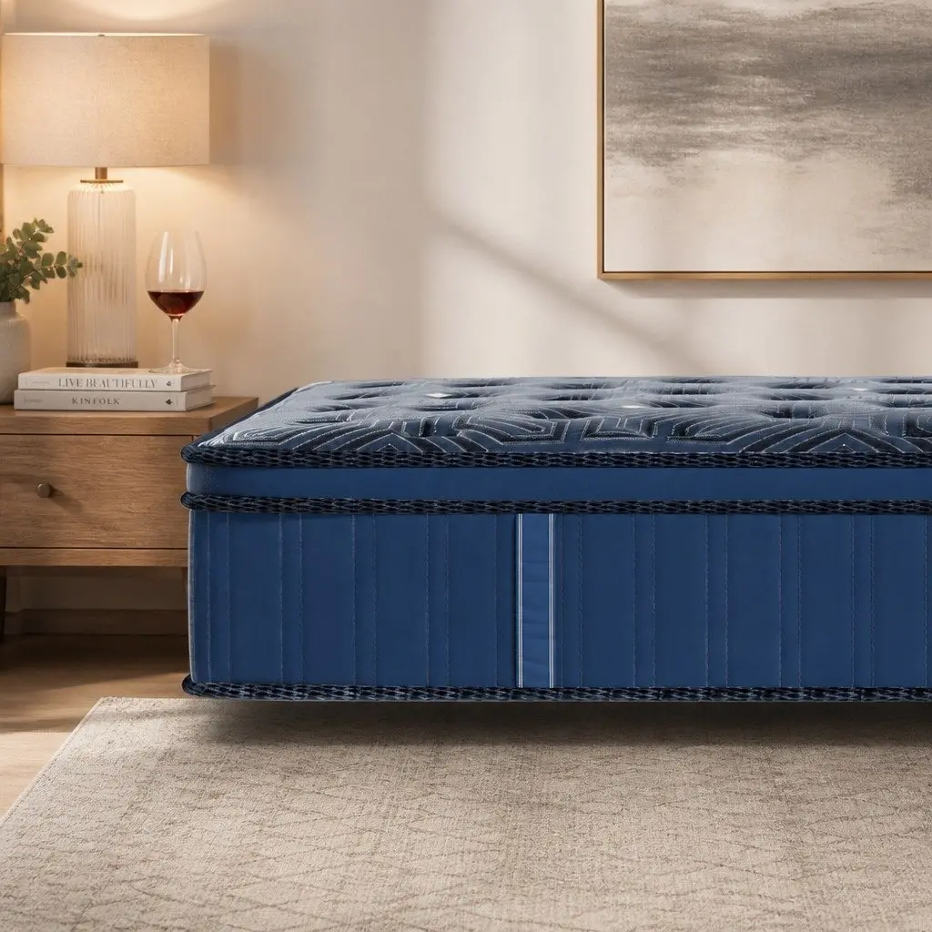 Double Spring Mattress 30cm Euro Top Pocket Coil Support