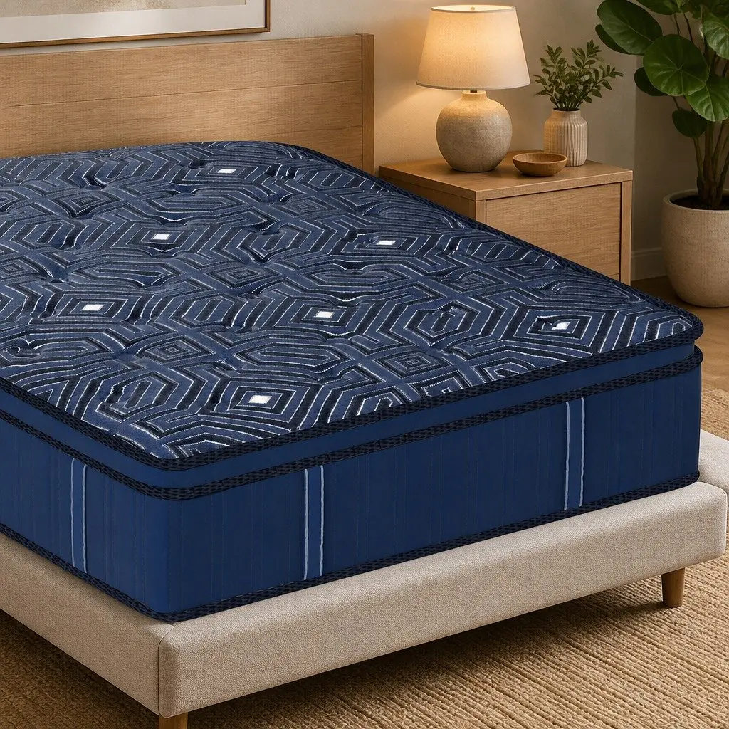 Double Spring Mattress 30cm Euro Top Pocket Coil Support