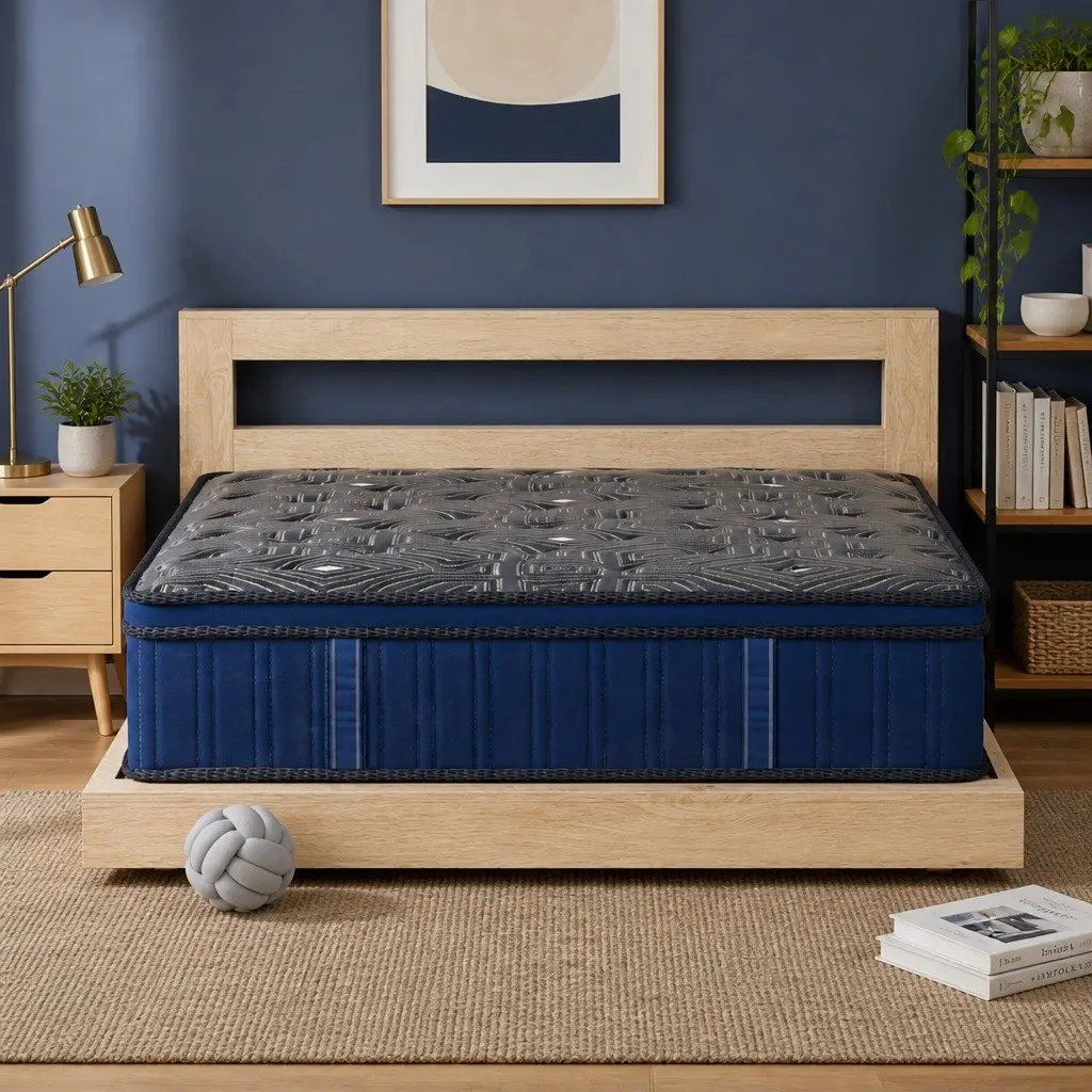 Double Spring Mattress 30cm Euro Top Pocket Coil Support