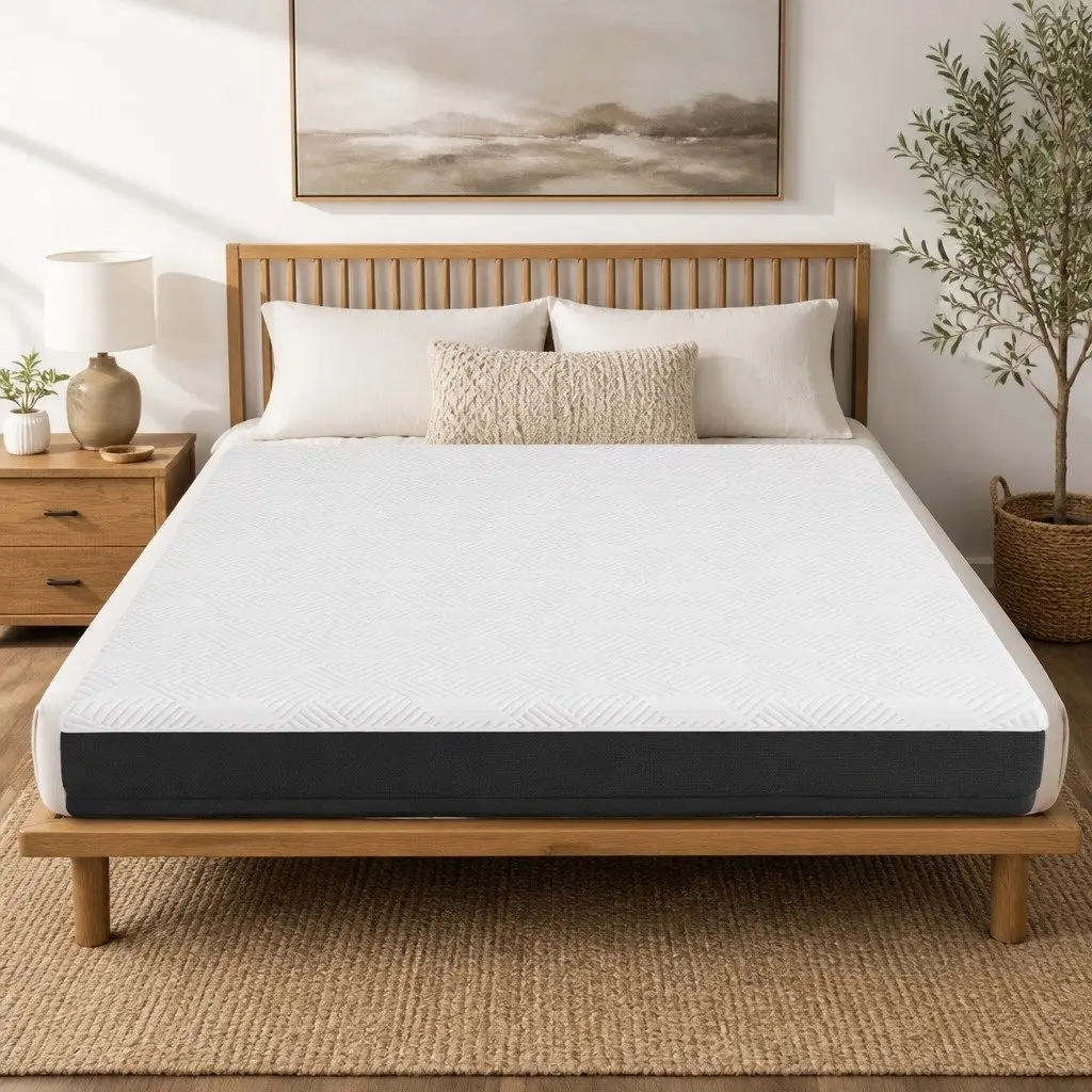 Memory Foam Mattress Pad Double 20cm Gel Cooling Hypoallergenic Breathable Topper