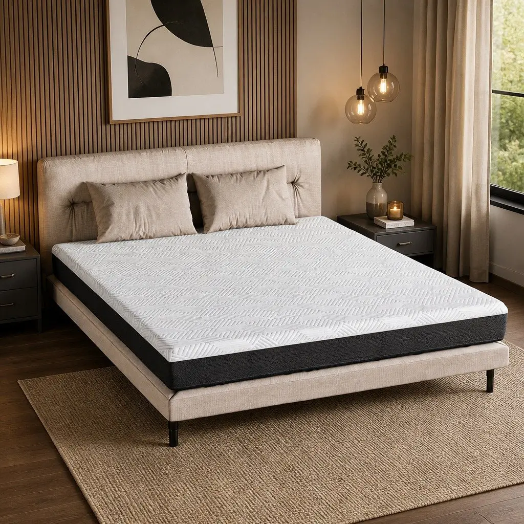 Memory Foam Mattress Pad Double 20cm Gel Cooling Hypoallergenic Breathable Topper