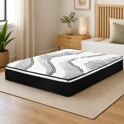 Queen Mattress 7 Zone Pocket Spring Medium Firm Hybrid Foam Support Bed