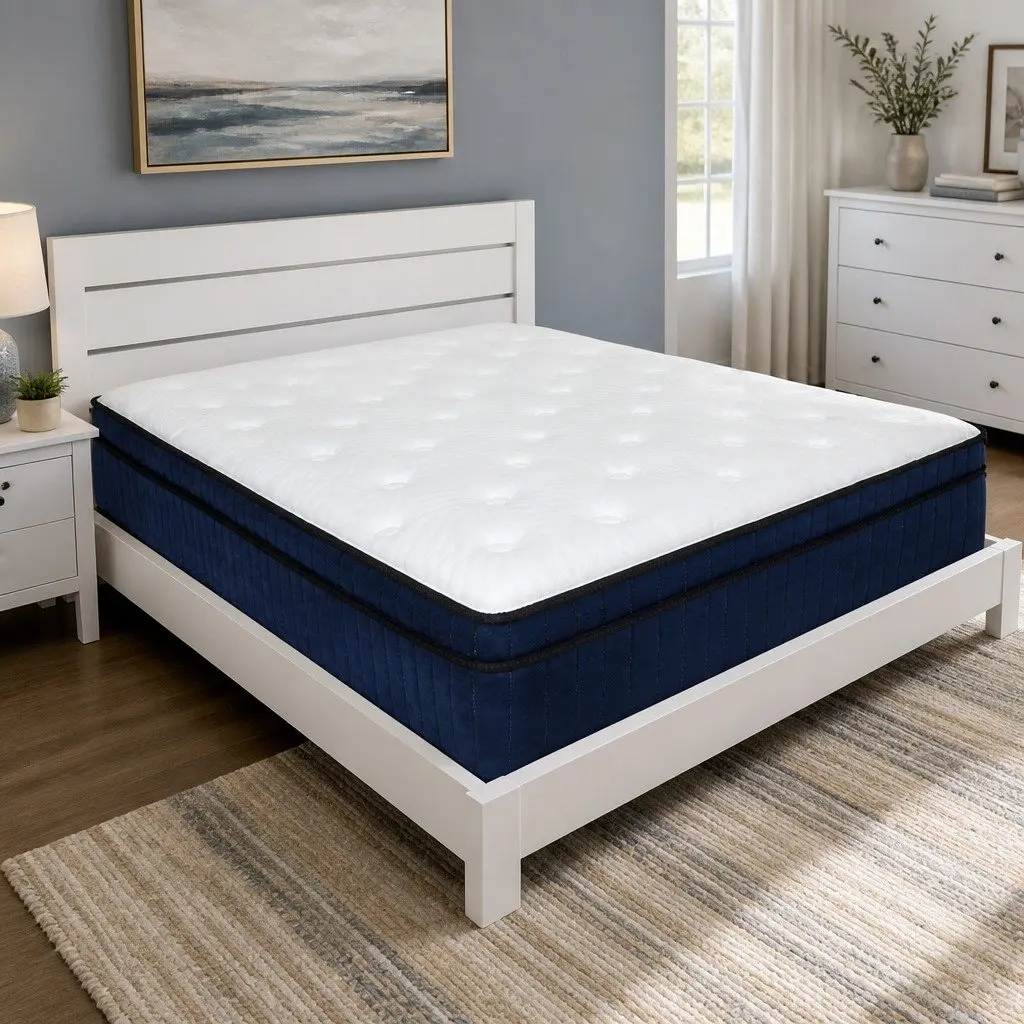 King Single Mattress 34cm Hybrid Foam 7 Zone Pocket Spring Orthopedic Support