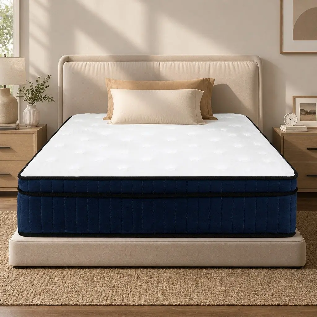 King Single Mattress 34cm Hybrid Foam 7 Zone Pocket Spring Orthopedic Support