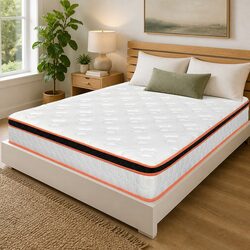 7 Zone Pocket Spring Mattress Medium Firm King Size Hybrid Foam Support