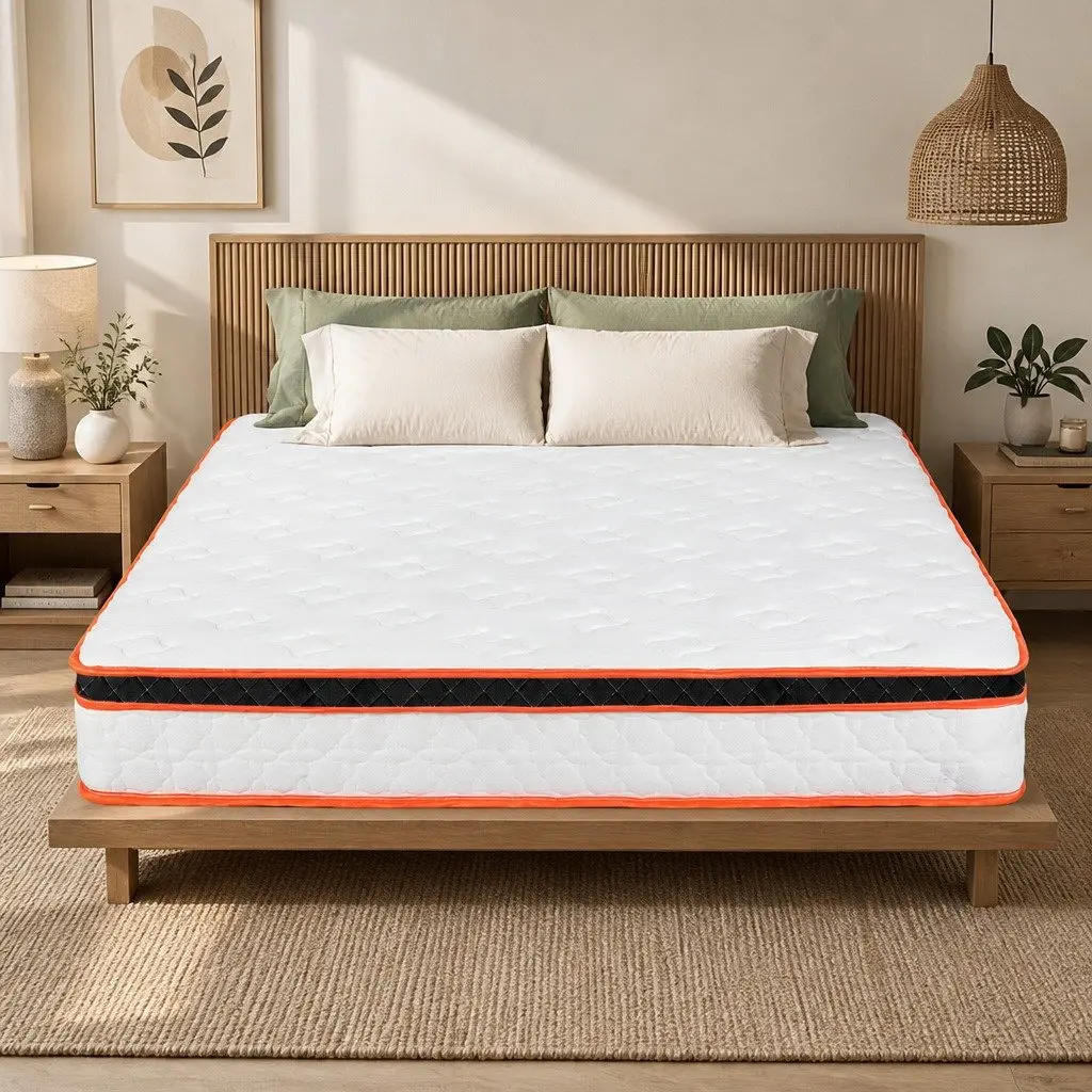 7 Zone Pocket Spring Mattress King Size Medium Firm Hybrid Foam Support