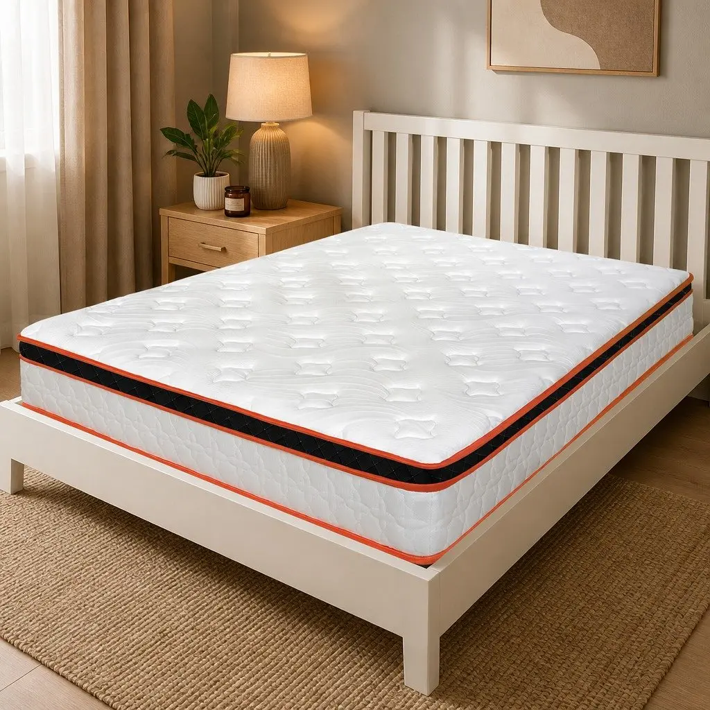 7 Zone Pocket Spring Mattress King Size Medium Firm Hybrid Foam Support