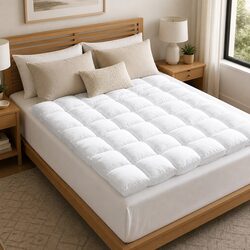 Single Mattress Topper Pillowtop 4-5cm Soft Bedding Pad
