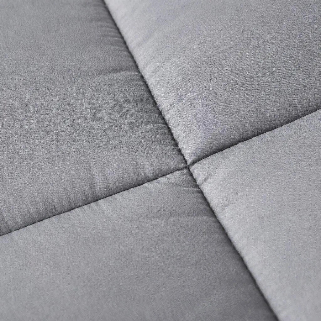 Mattress Topper King Single Bamboo Charcoal Fibre 1000GSM Fitted Elastic Edge