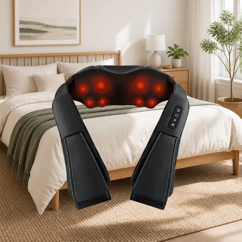 Neck Massager 8 Massage Nodes Heated Relaxation Device for Home Office Use
