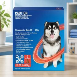 Large Dogs 30.1-60kg Monthly Parasite Protection Chew 3 Pack