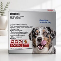 Enhance Your Dog's Comfort with Flea and Tick Chews 25.1-50kg