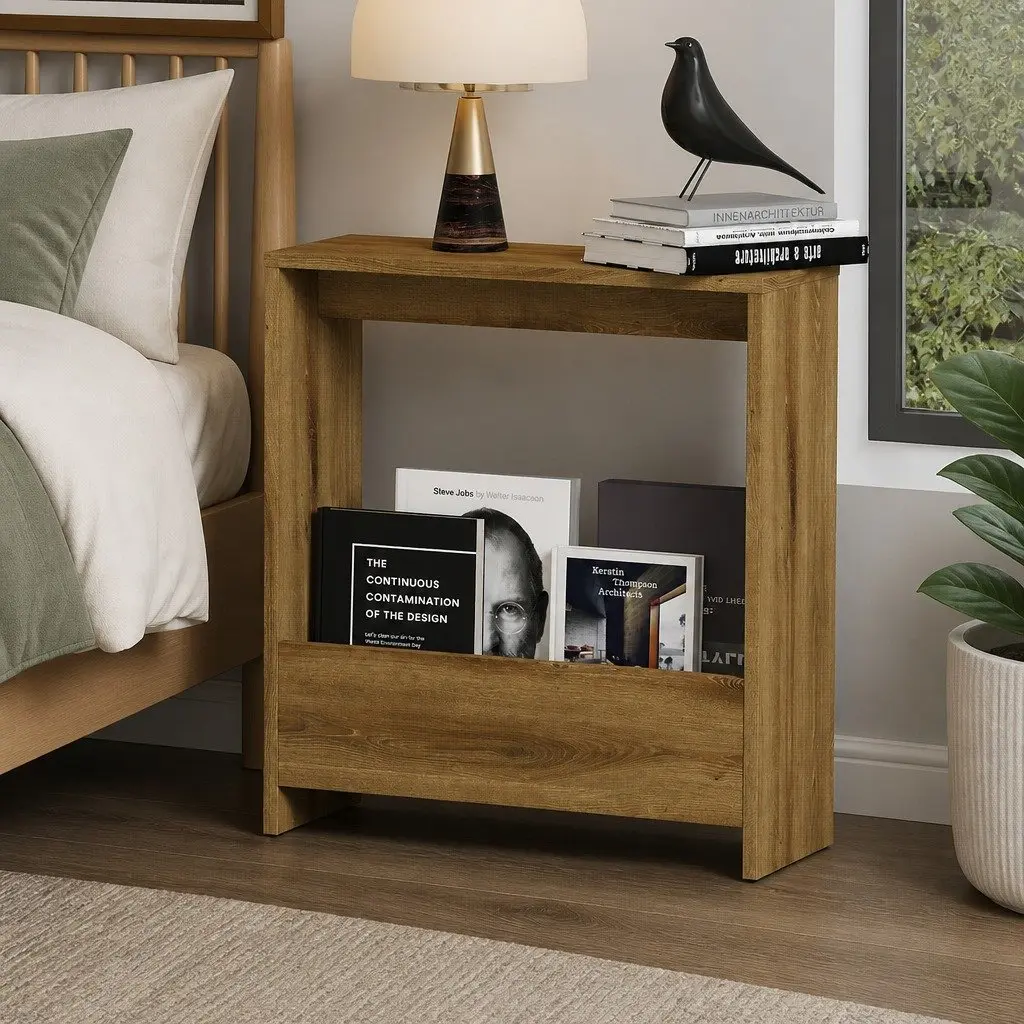 Side Table and Magazine Rack