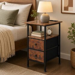 Functional Side Table with Charging Station for Modern Living