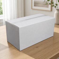 400x200x180mm White RSC Carton Corrugated Box 50 Pack Storage Fulfillment