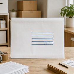 120x180mm White Bubble Mailer Envelopes Printed Address Lines 200 Pack