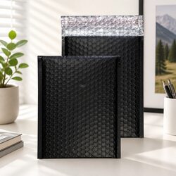 160x230mm Black Bubble Padded Envelope Self Sealing Mailer Protective Pack 50