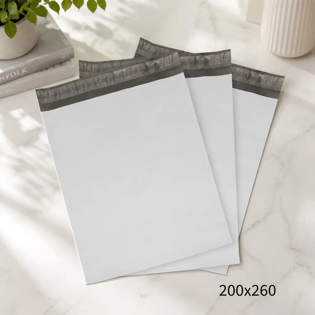 White Poly Mailer 200x260mm Self-Sealing Bags