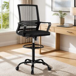 Enhance Your Workspace with This Stylish Drafting Chair