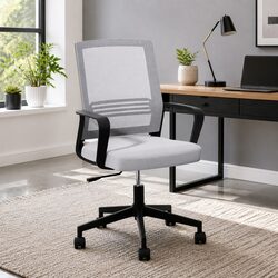 Elevate Your Workspace with a Comfortable Grey Mesh Chair