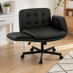 Criss Cross Office Chair Swivel Wheels Adjustable Armrests Ergonomic Desk Chair