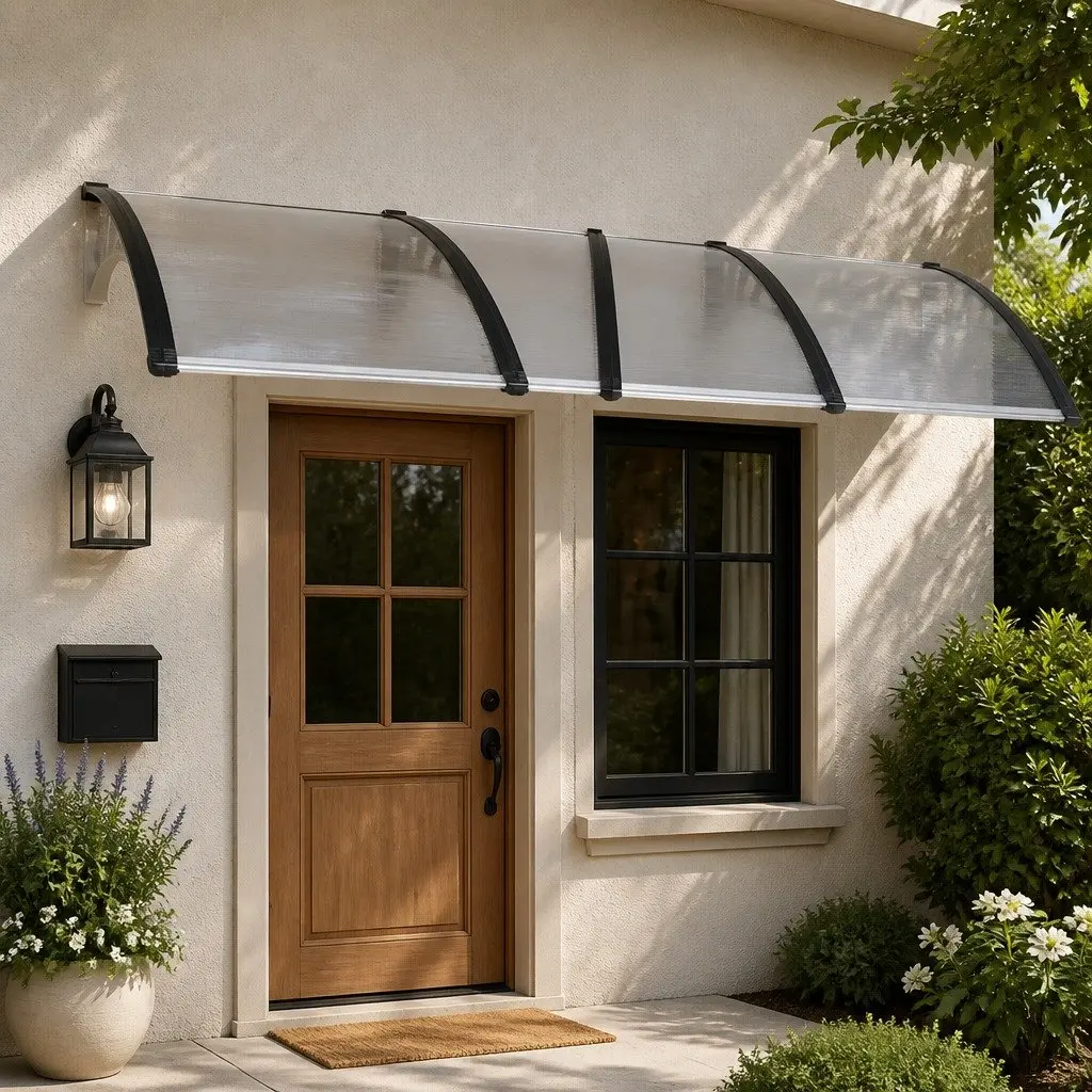 Window Door Awning Outdoor Shade 1M x 4M Transparent PC Panel UV Protection