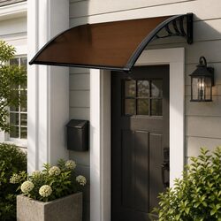 Outdoor Shade Awning 1M x 1.2M Brown for Your Entrance