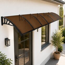 Stylish Brown Awning for Outdoor Door and Window Protection
