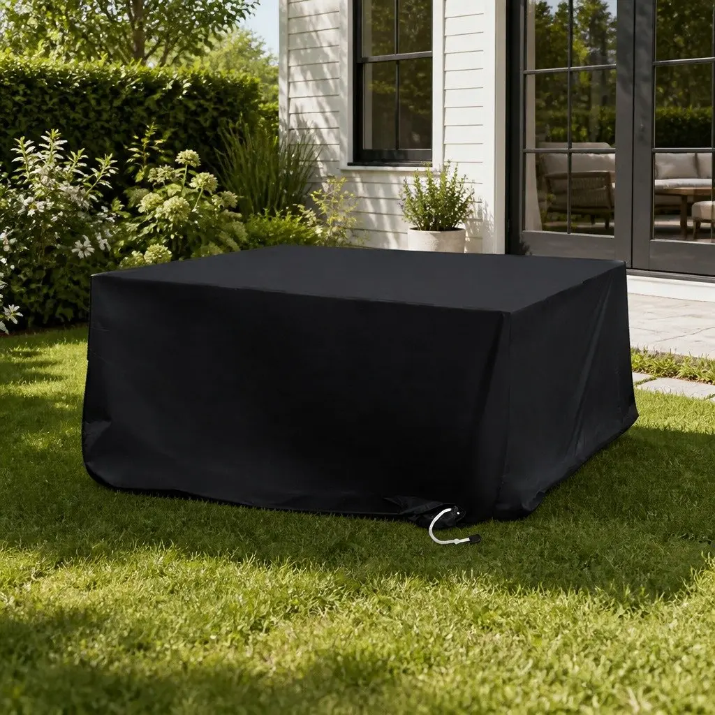 Outdoor Furniture Cover Black Waterproof UV Resistant Dust Proof 90cm x 90cm x 90cm to 350cm x 260cm x 90cm