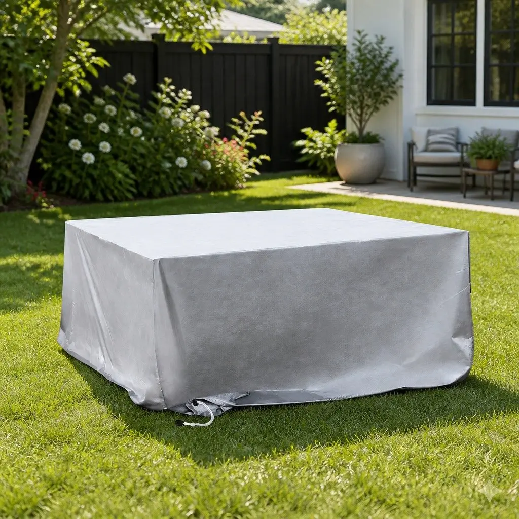 Outdoor Furniture Cover 213cm x 132cm x 74cm Waterproof UV Resistant Silver
