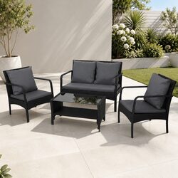 Enhance Your Outdoor Space with 4-Piece Lounge Set