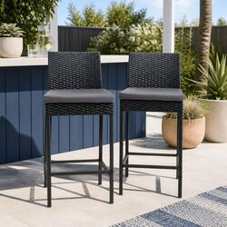 2-Piece Outdoor Bar Stool Set for Stylish Gatherings