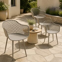 4PC Stylish Outdoor Dining Chairs for Your Patio